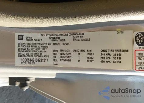 2008 Chevrolet Colorado Work Truck из США, поврежденный, VIN 1GCCS149188231217